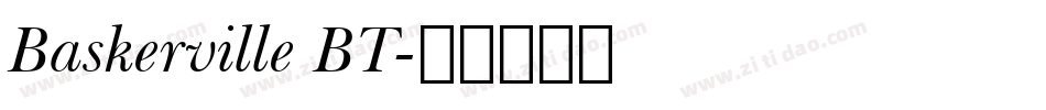 Baskerville BT字体转换